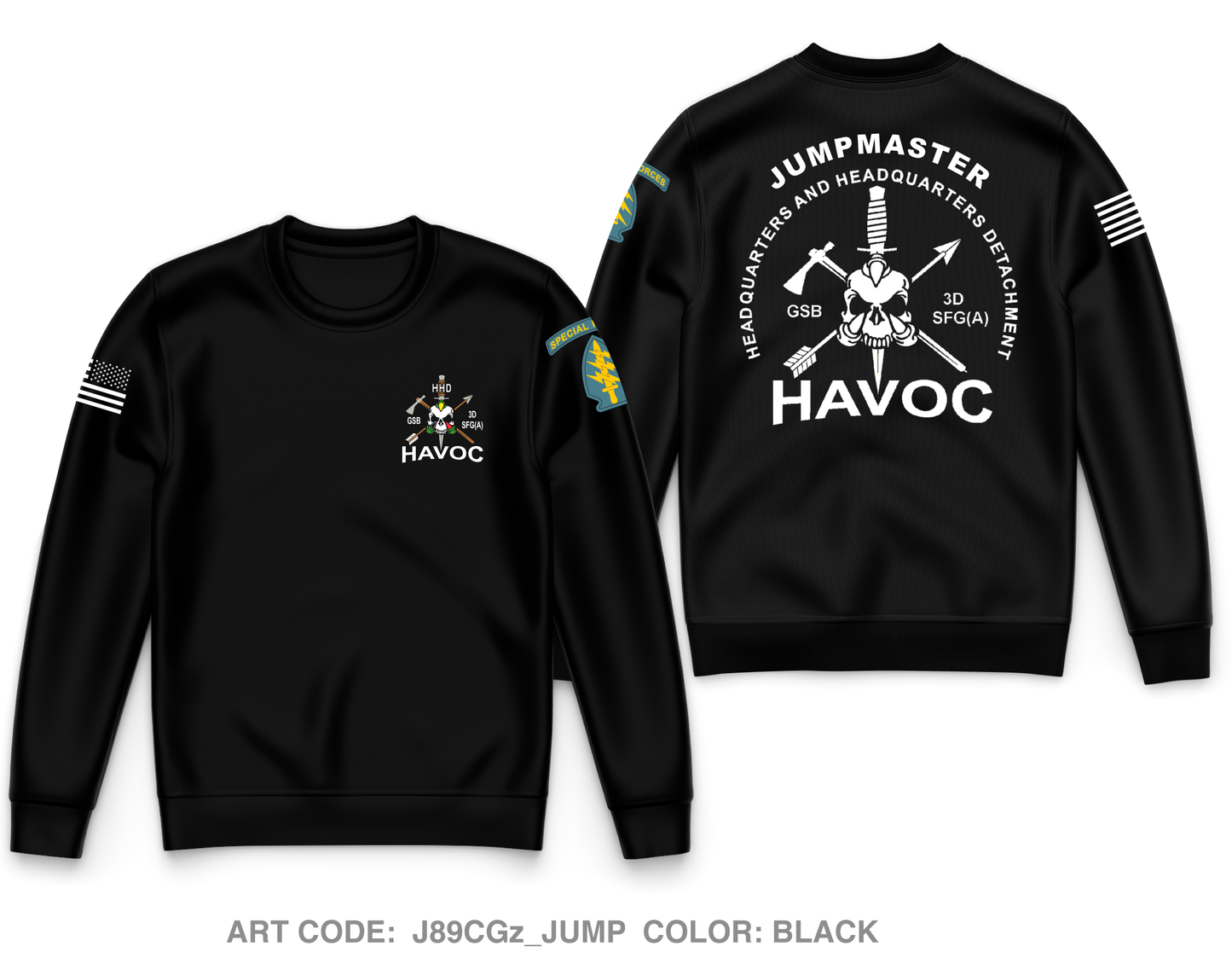 Group Support Battalion, 3D SFG(A) Core Men's Crewneck Performance Sweatshirt - J89CGz_JUMP