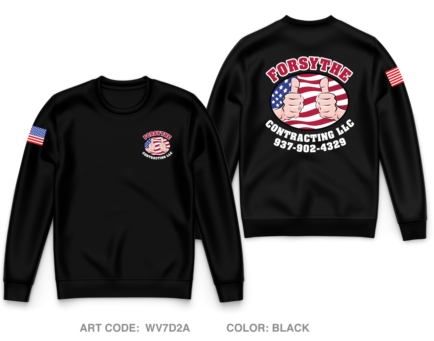 Forsythe Contracting LLC Core Men's Crewneck Performance Sweatshirt - WV7D2A