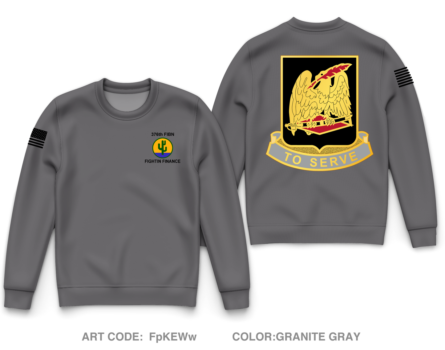376th Finance Battalion Core Men's Crewneck Performance Sweatshirt - FpKEWw