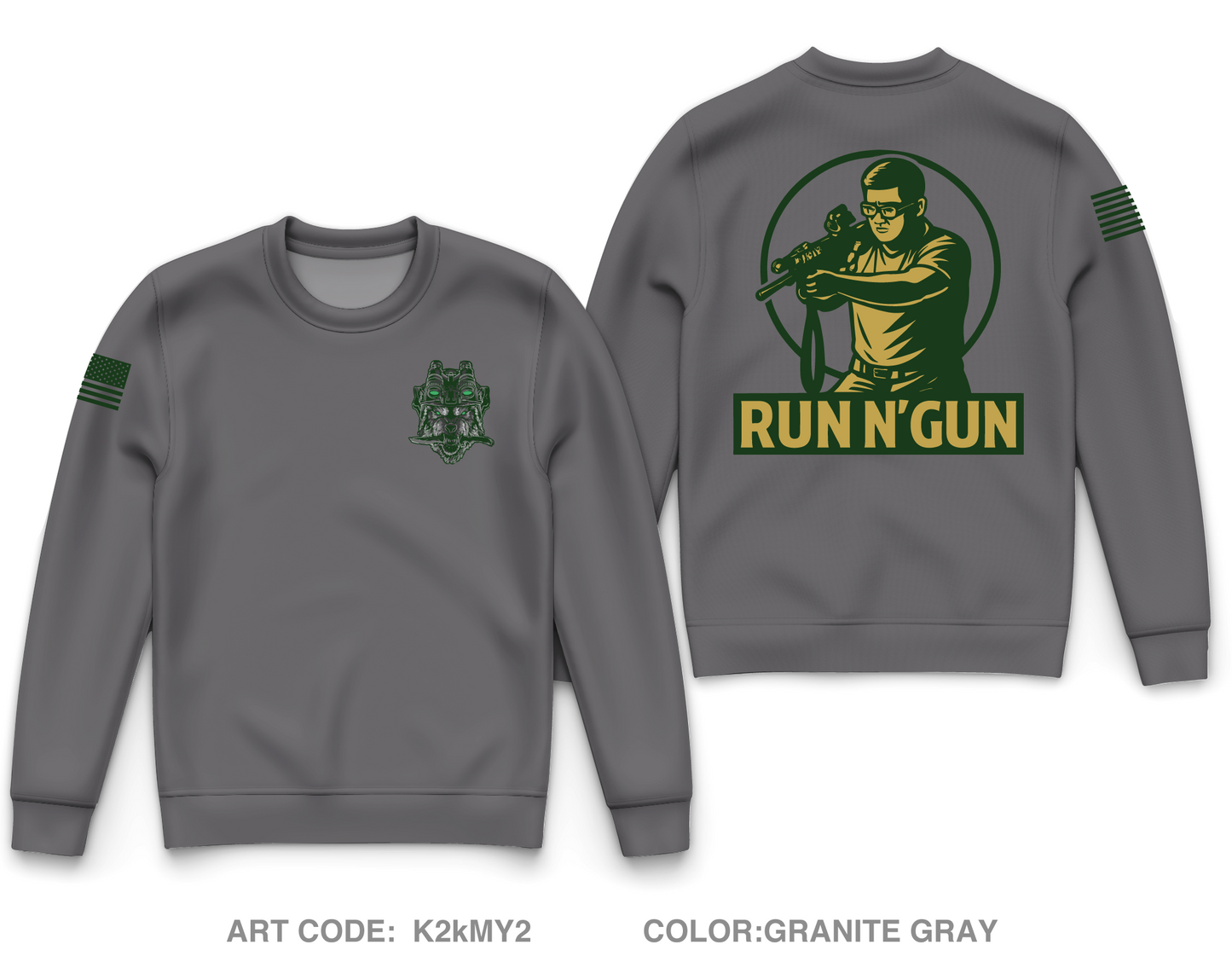 Run N' Gun Club Core Men's Crewneck Performance Sweatshirt - K2kMY2