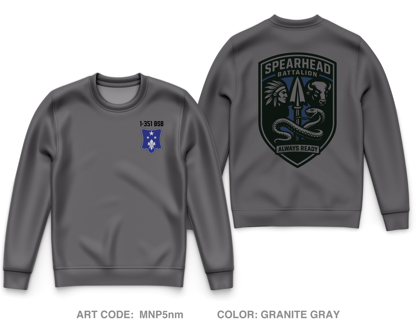 1-351 BSB Core Men's Crewneck Performance Sweatshirt - MNP5nm