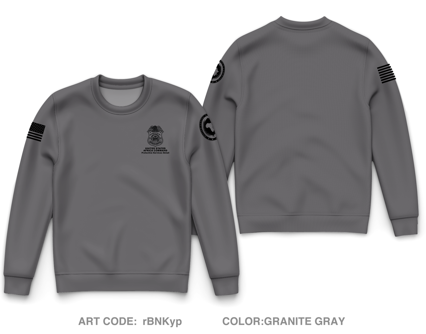AFRICOM-PSD Core Men's Crewneck Performance Sweatshirt - rBNKyp