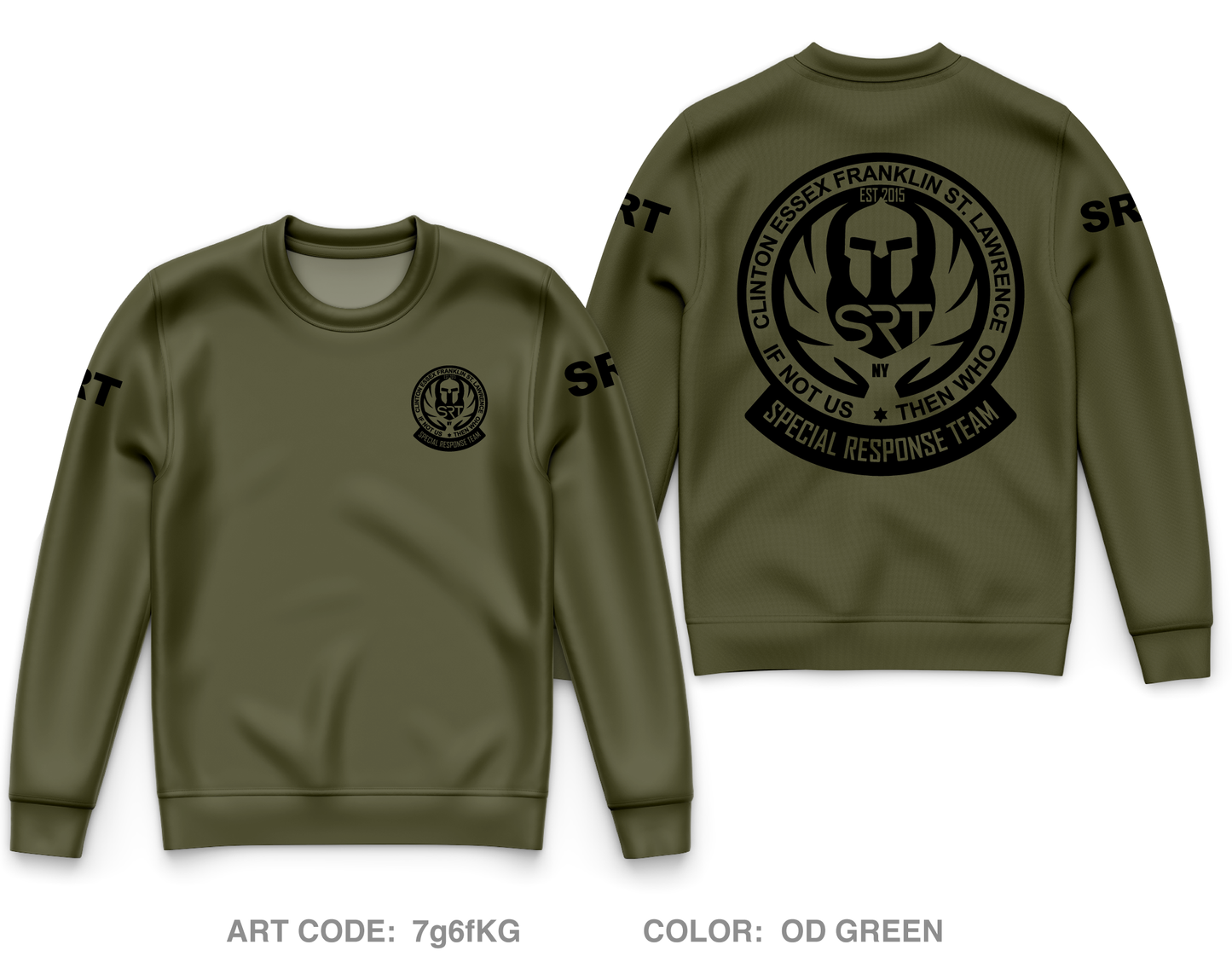 Northern Regional Special Response Team Core Men's Crewneck Performance Sweatshirt - 7g6fKG