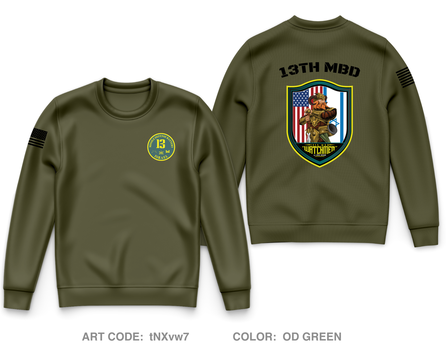 13th MDB Core Men's Crewneck Performance Sweatshirt - rYPrQd