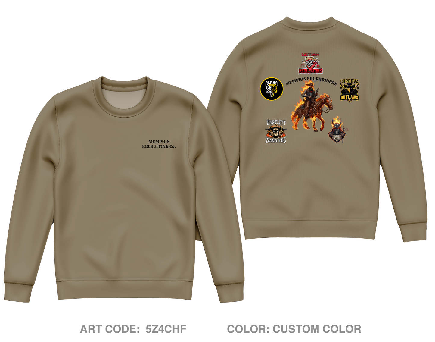Memphis Recruiting Company Core Men's Crewneck Performance Sweatshirt - 5Z4CHF