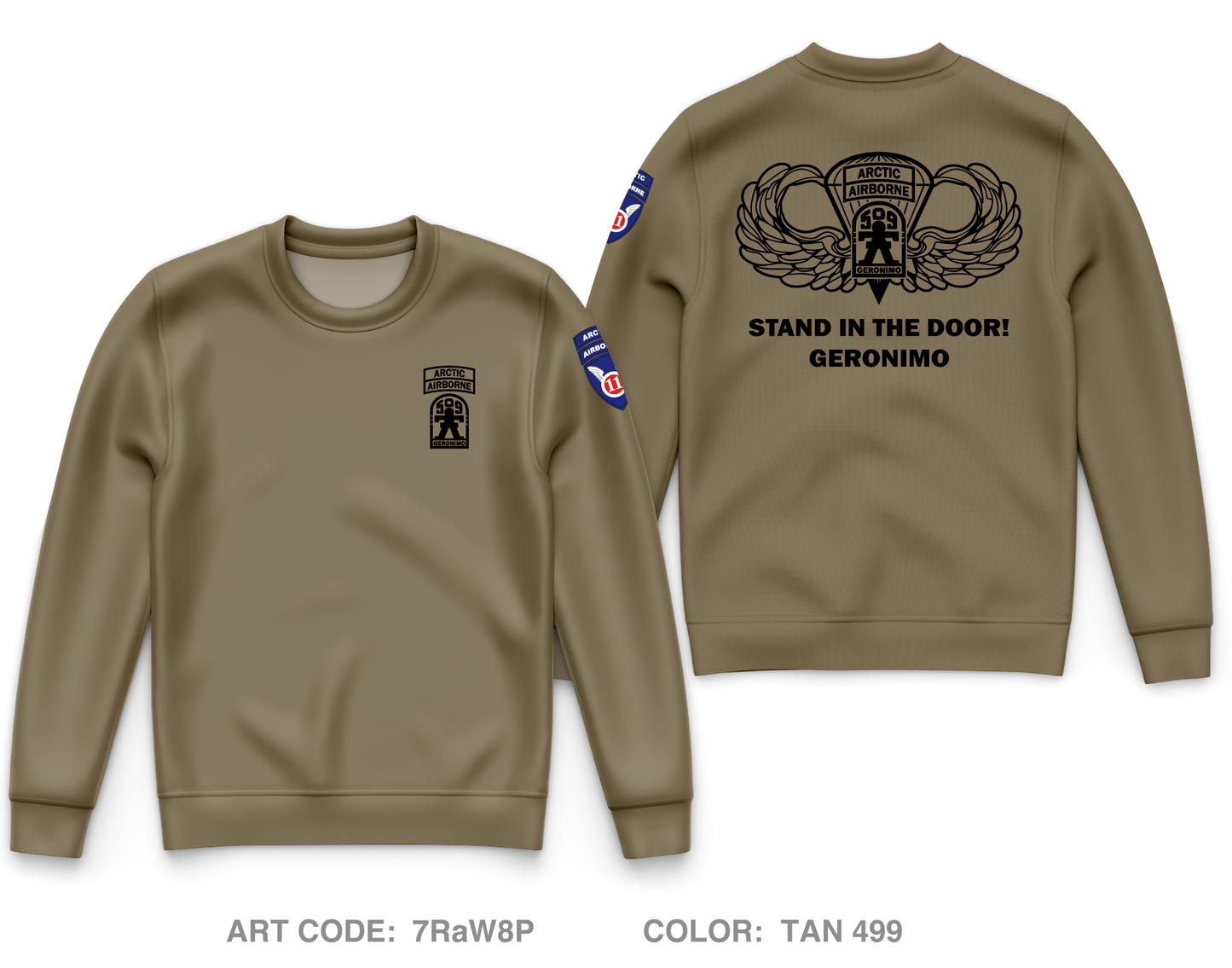 3rd Battalion 509th Parachute Infantry Regiment Core Men's Crewneck Performance Sweatshirt - 7RaW8P