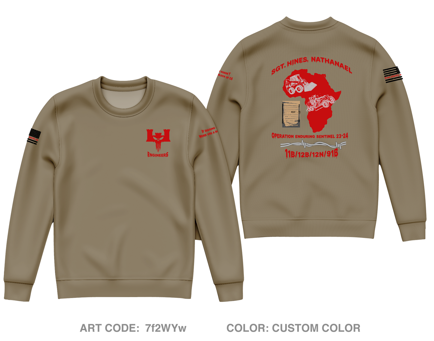 TF-Bataan Battle Core Men's Crewneck Performance Sweatshirt - 7f2WYw