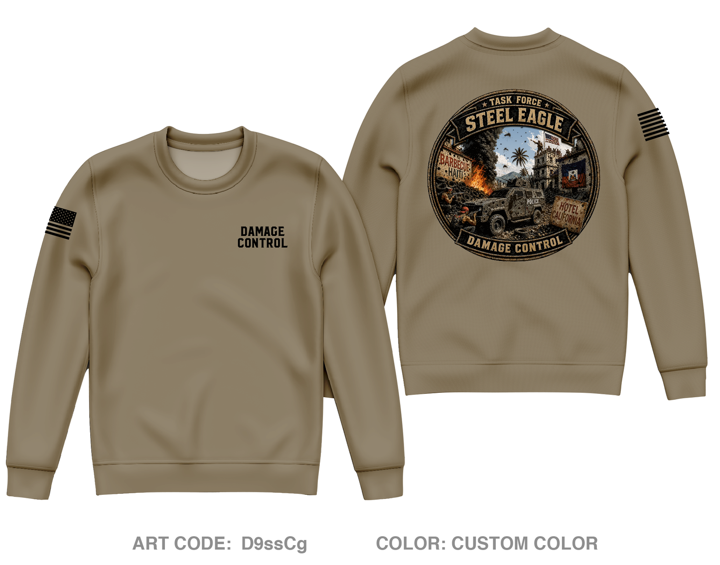 Damage Control Core Men's Crewneck Performance Sweatshirt - D9ssCg