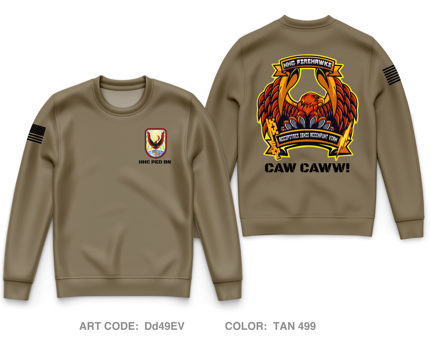 HHC, PED BN, 116th MIB Core Men's Crewneck Performance Sweatshirt - Dd49EV