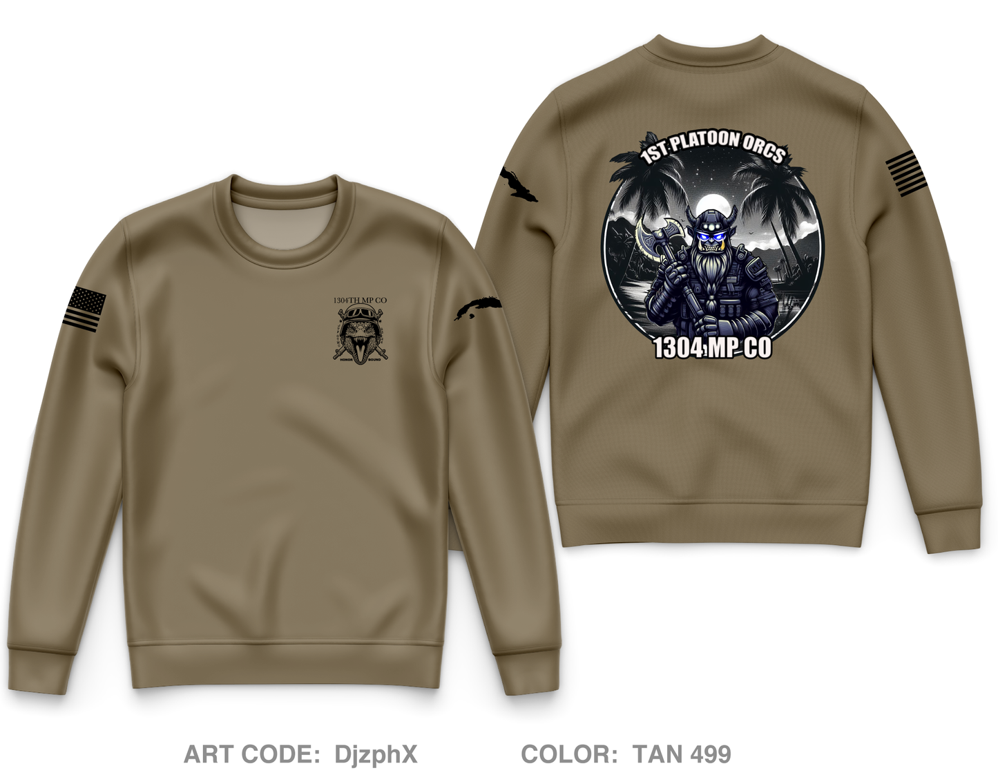 1304th MP CO Core Men's Crewneck Performance Sweatshirt - DjzphX