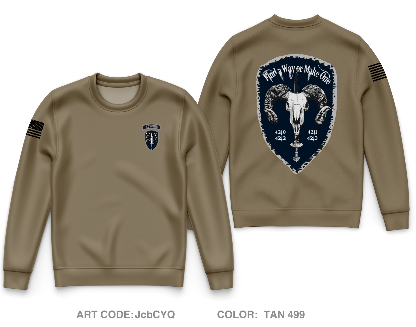 US ARMY2 Core Men's Crewneck Performance Sweatshirt - JcbCYQ