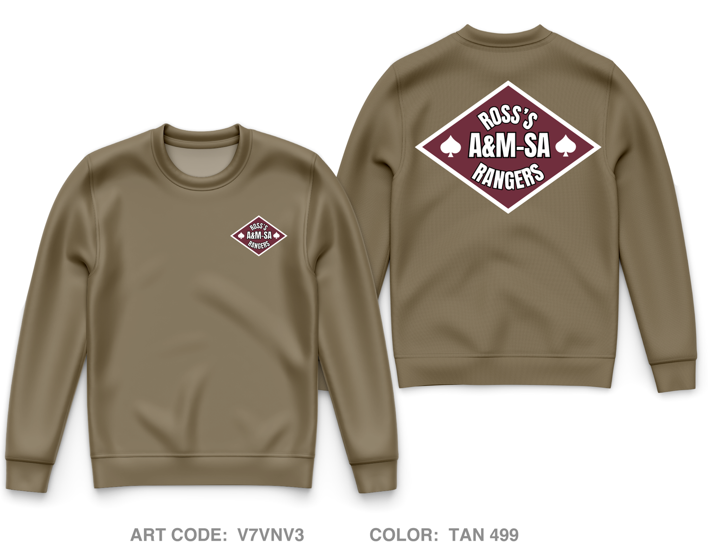 Ross Rangers Fundraising Collection Core Men's Crewneck Performance Sweatshirt - V7VNV3