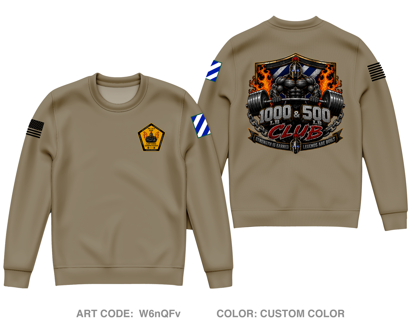 HHC, DSTB, 3DSB Core Men's Crewneck Performance Sweatshirt - W6nQFv