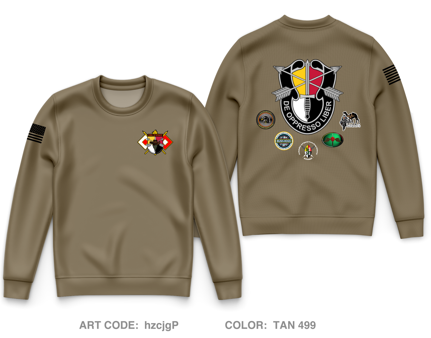 Signal Detachment, Group Support Battalion, 3rd Special Forces Group Core Men's Crewneck Performance Sweatshirt - hzcjgP