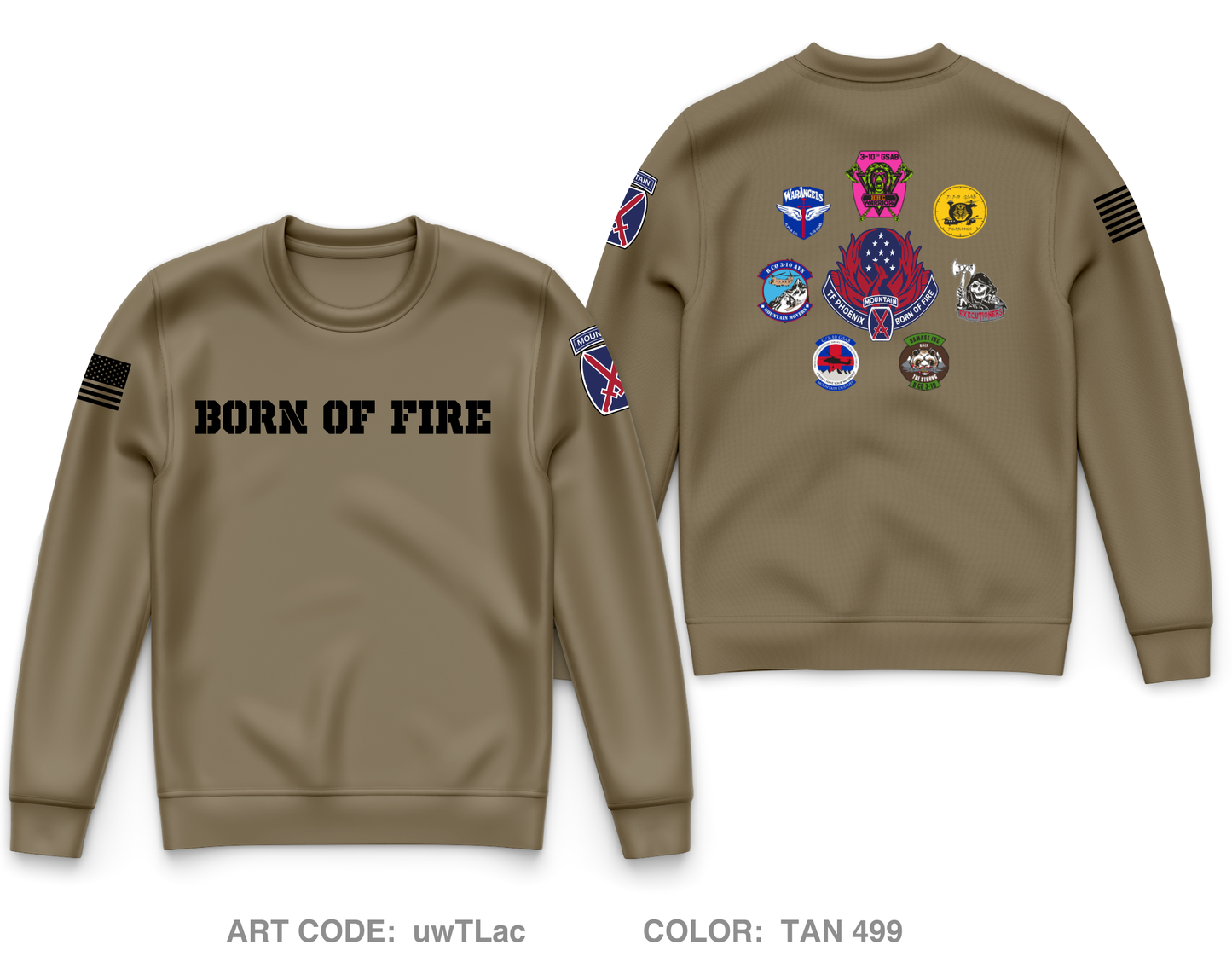 3-10 General Support Aviation Brigade (GSAB), 10th CAB, 10th Mountain Division Core Men's Crewneck Performance Sweatshirt - uwTLac