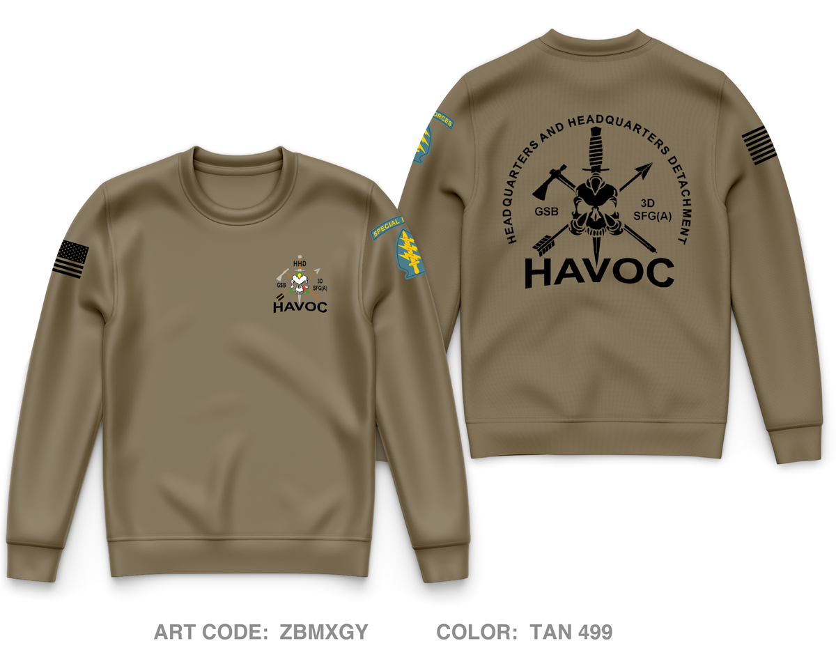 Group Support Battalion, 3D SFG(A) Core Men's Crewneck Performance Sweatshirt - ZBmXGY_JUMP