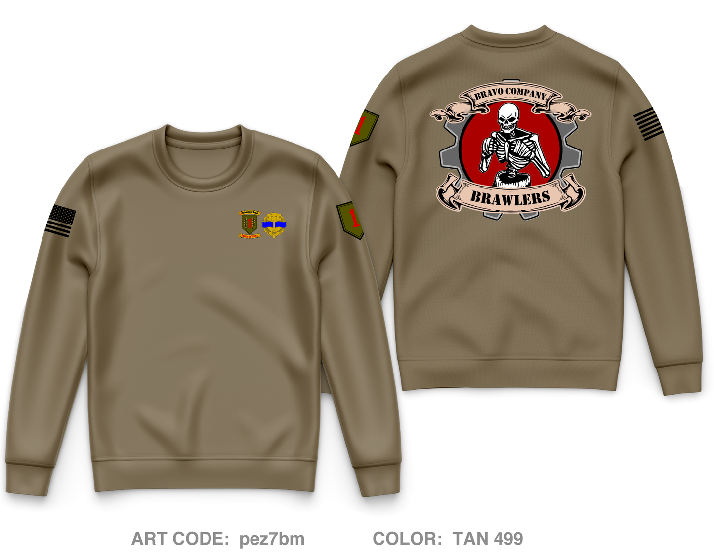 B Co, 541st DSSB, 1 IDSB Core Men's Crewneck Performance Sweatshirt - pez7bm