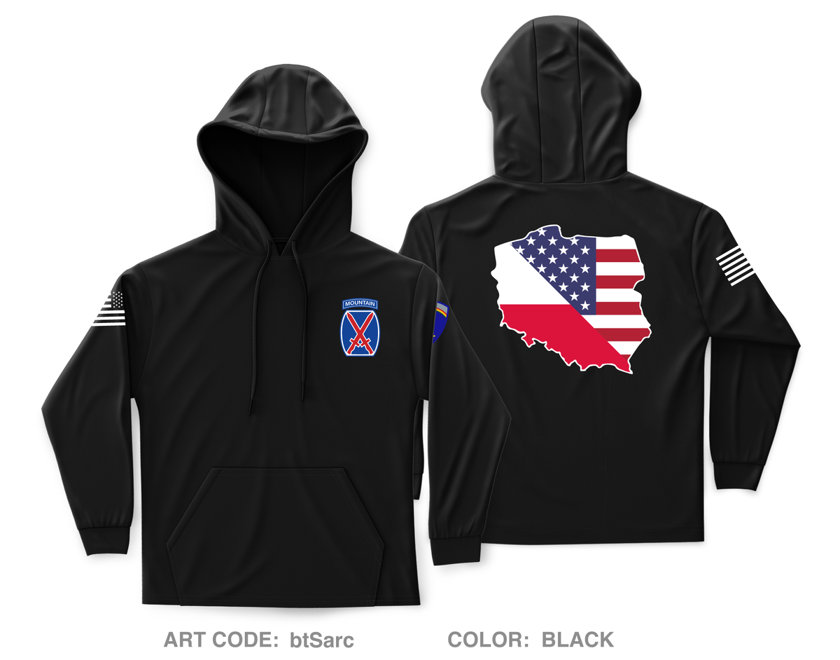 SGS 10th Mountain Div Core Men's Hooded Performance Sweatshirt - btSarc