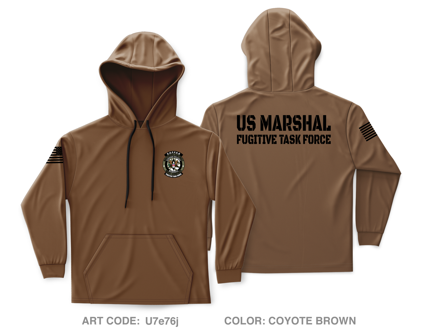 USMS CUFFED Core Men's Hooded Performance Sweatshirt - U7e76j