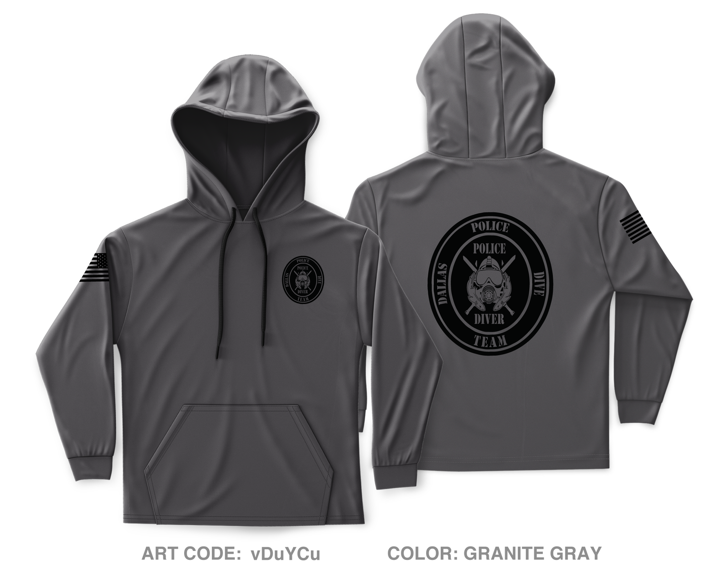 Dallas Police Dive Team Core Men's Hooded Performance Sweatshirt - vDuYCu