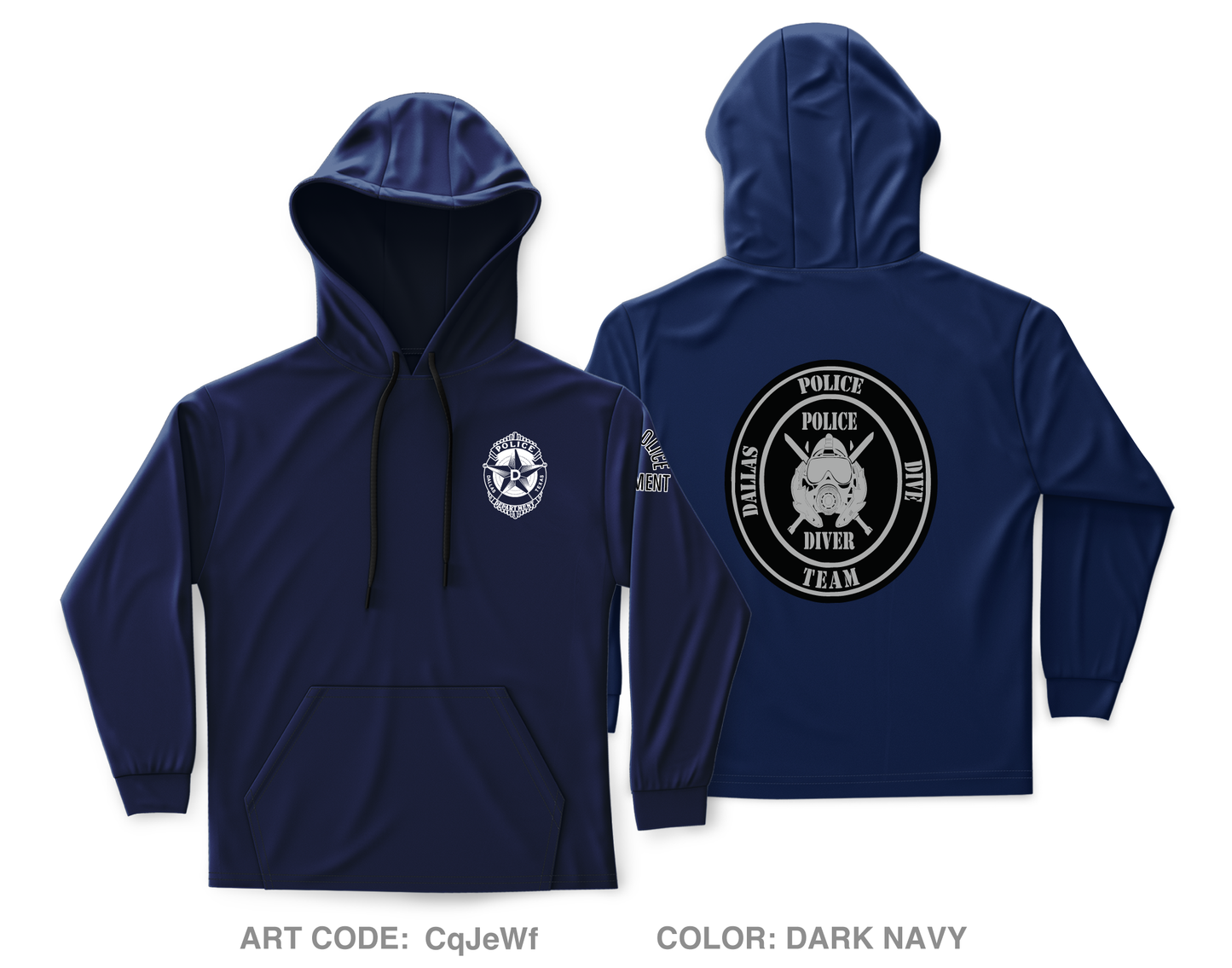 Dallas Police Dive Team Core Men's Hooded Performance Sweatshirt - CqJeWf