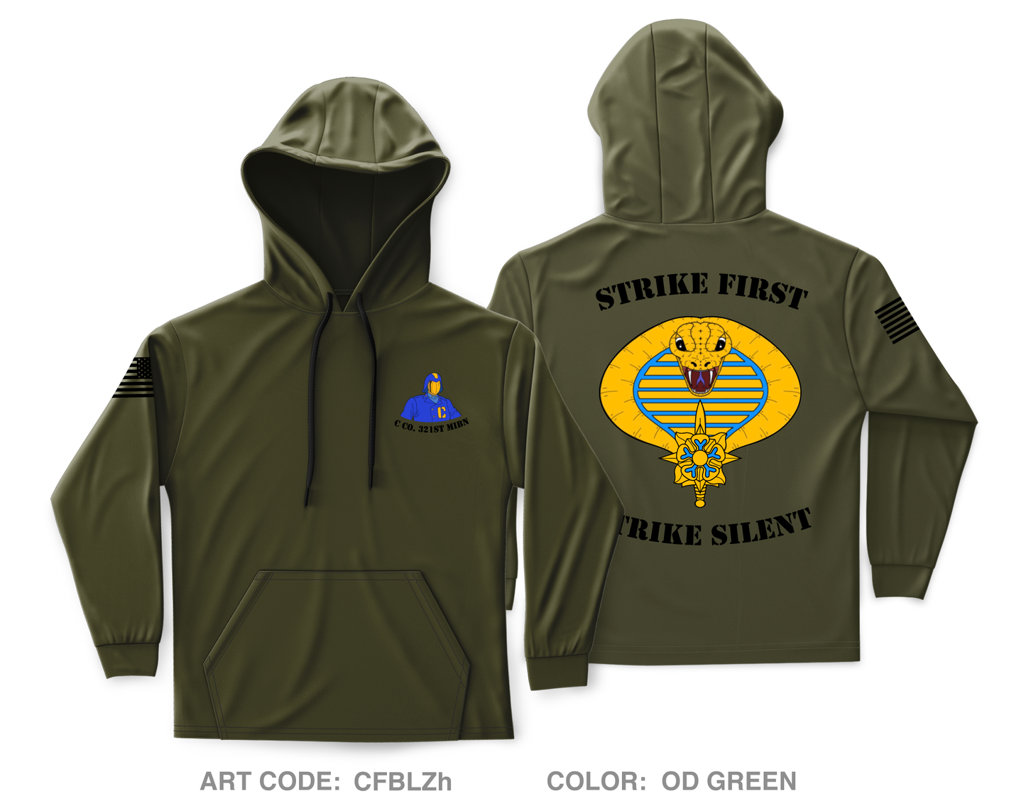 321 MIBN C Co Core Men's Hooded Performance Sweatshirt - CFBLZh