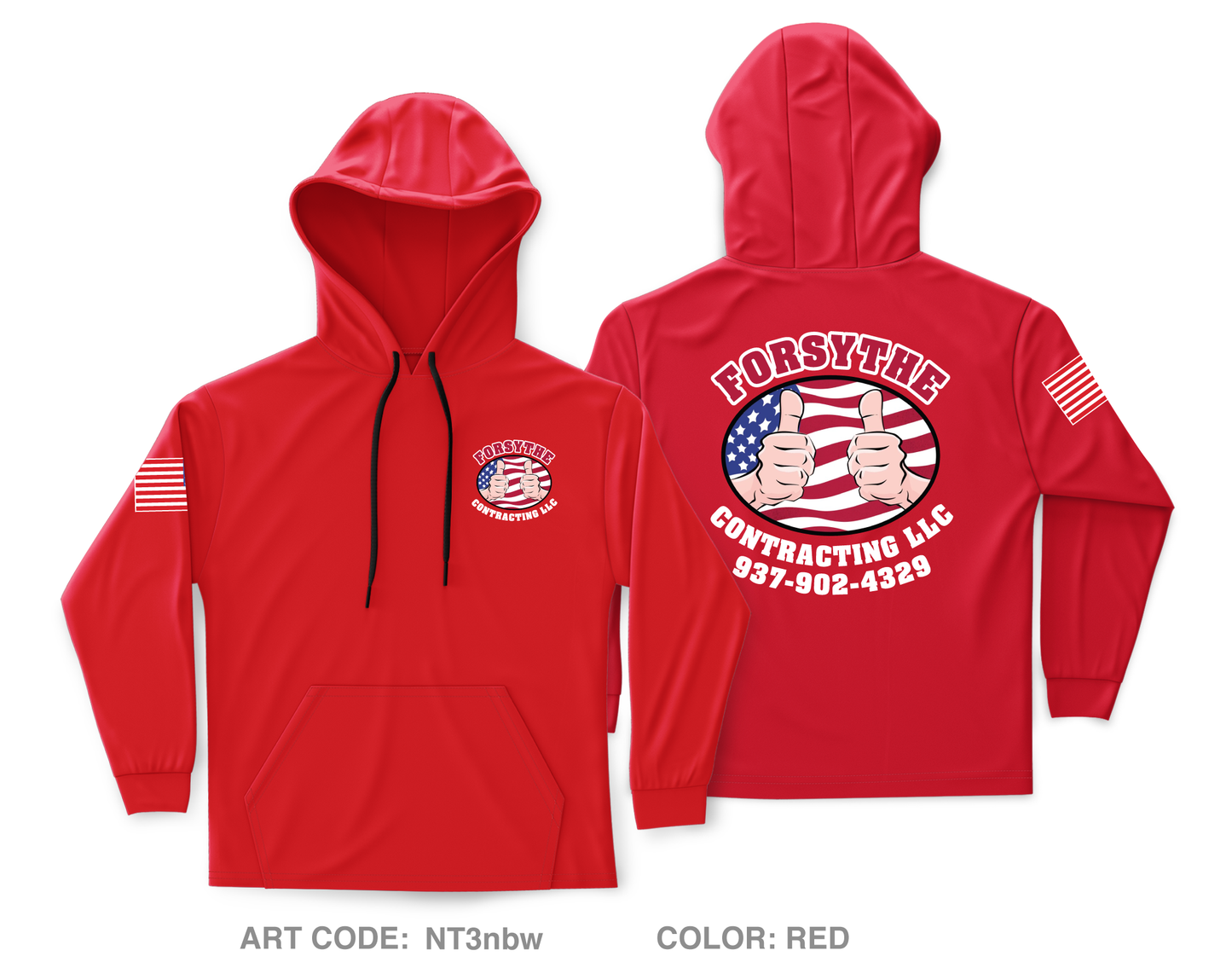 Forsythe Contracting LLC Core Men's Hooded Performance Sweatshirt - NT3nbw