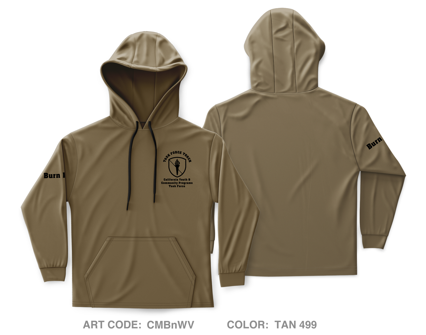 California Military Department - Youth & Community Programs Task Force Core Men's Hooded Performance Sweatshirt - CMBnWV