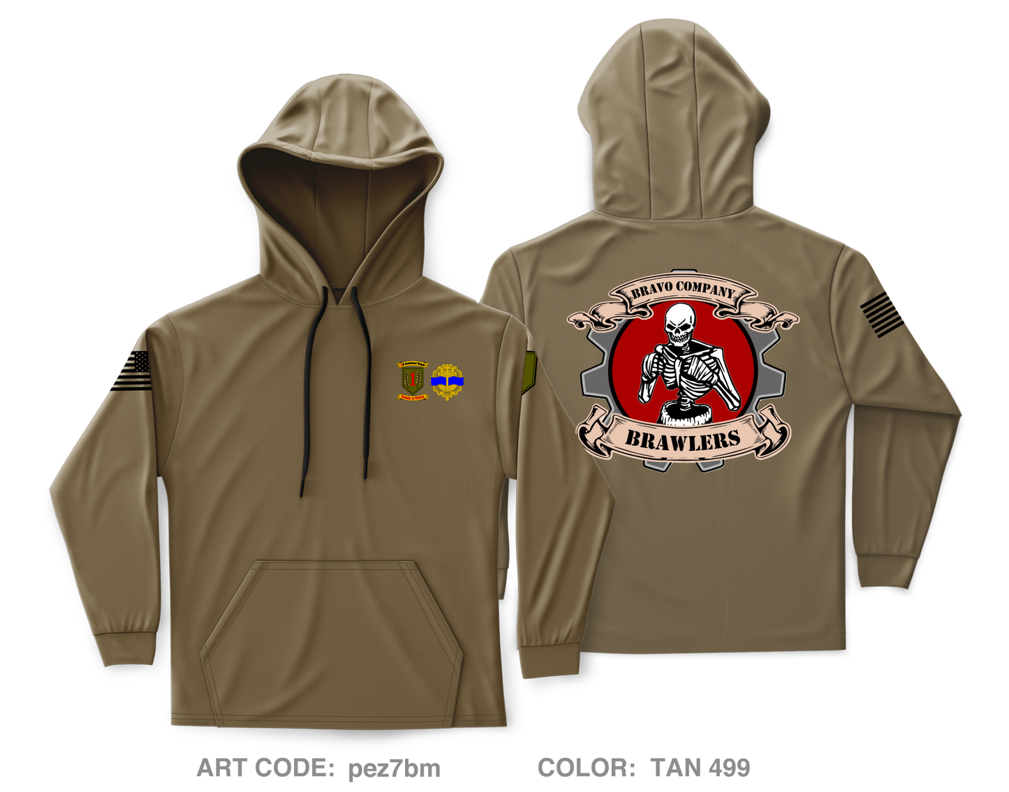 B Co, 541st DSSB, 1 IDSB Core Men's Hooded Performance Sweatshirt - pez7bm