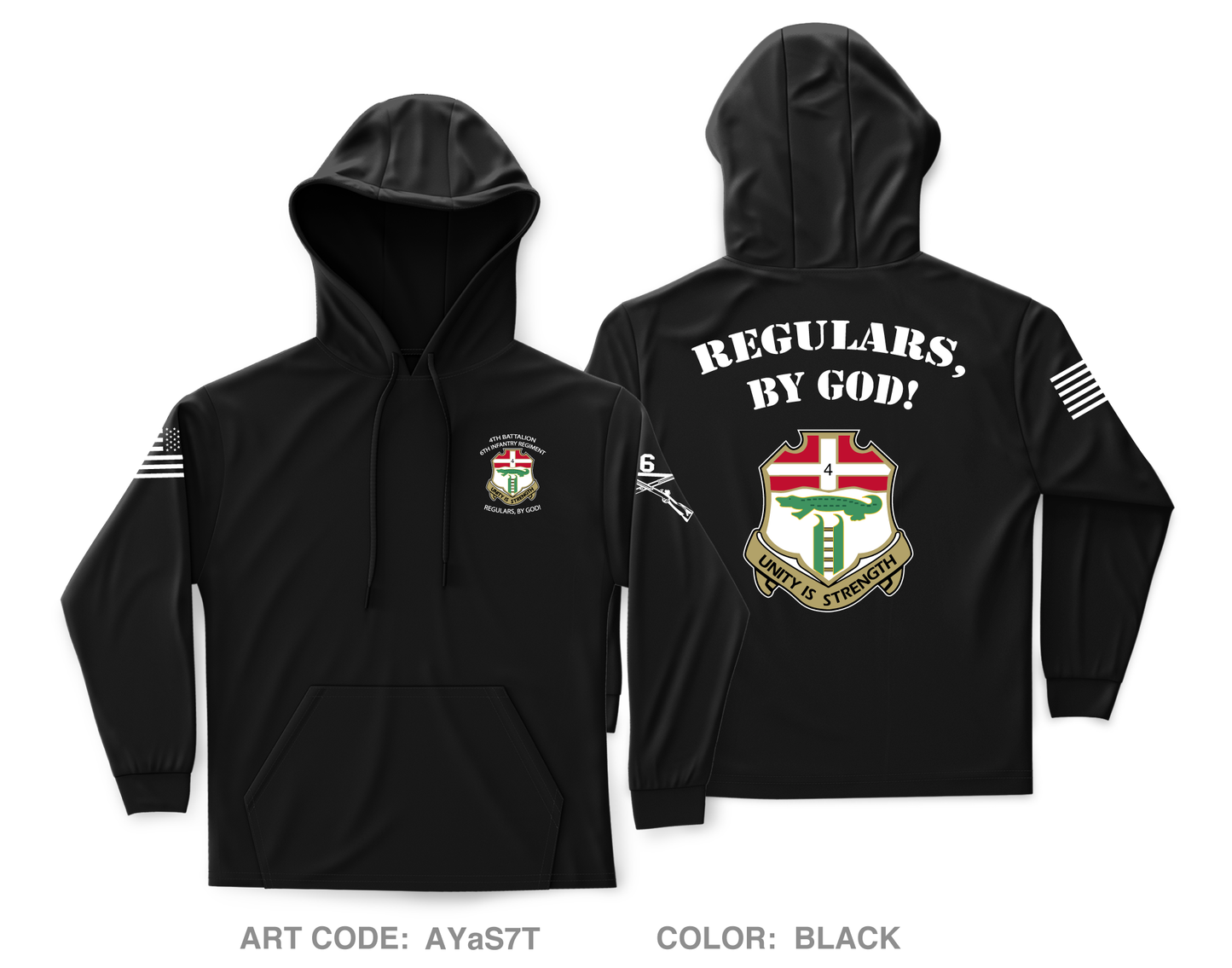 4th Battalion, 6th Infantry Core Men's Hooded Performance Sweatshirt - AYaS7T