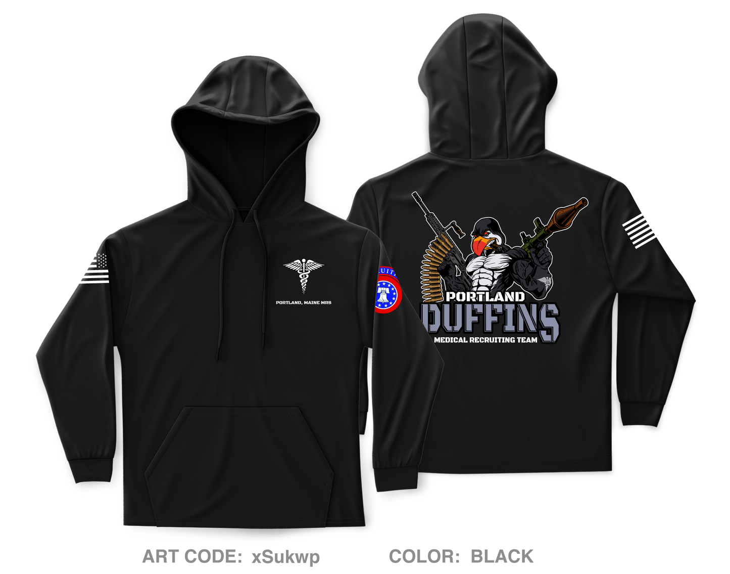 Portland Medical Recruiting Station Core Men's Hooded Performance Sweatshirt - xSukwp