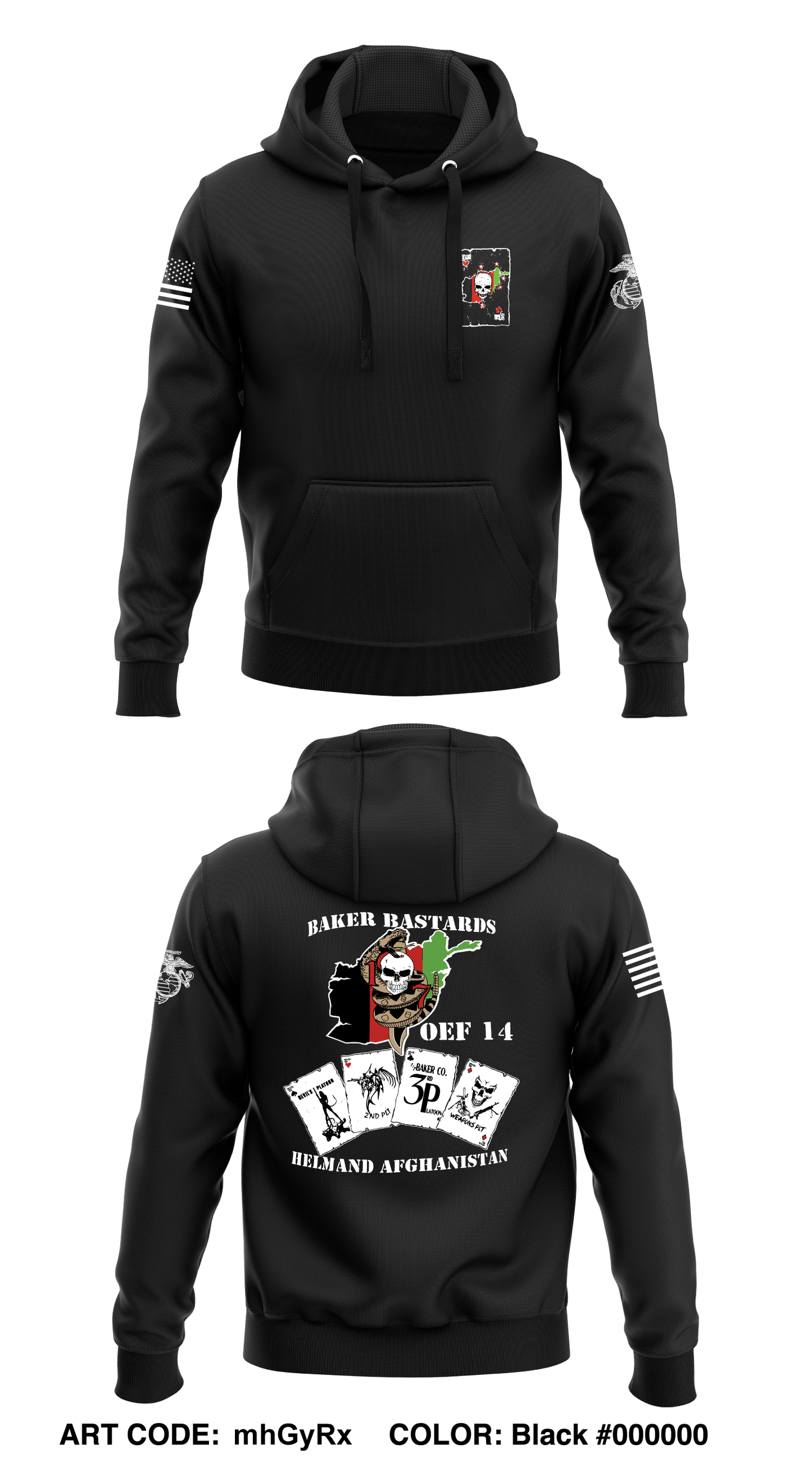 1st Battalion, 7th Marines Store 1 Core Men's Hooded Performance Sweatshirt - mhGyRx
