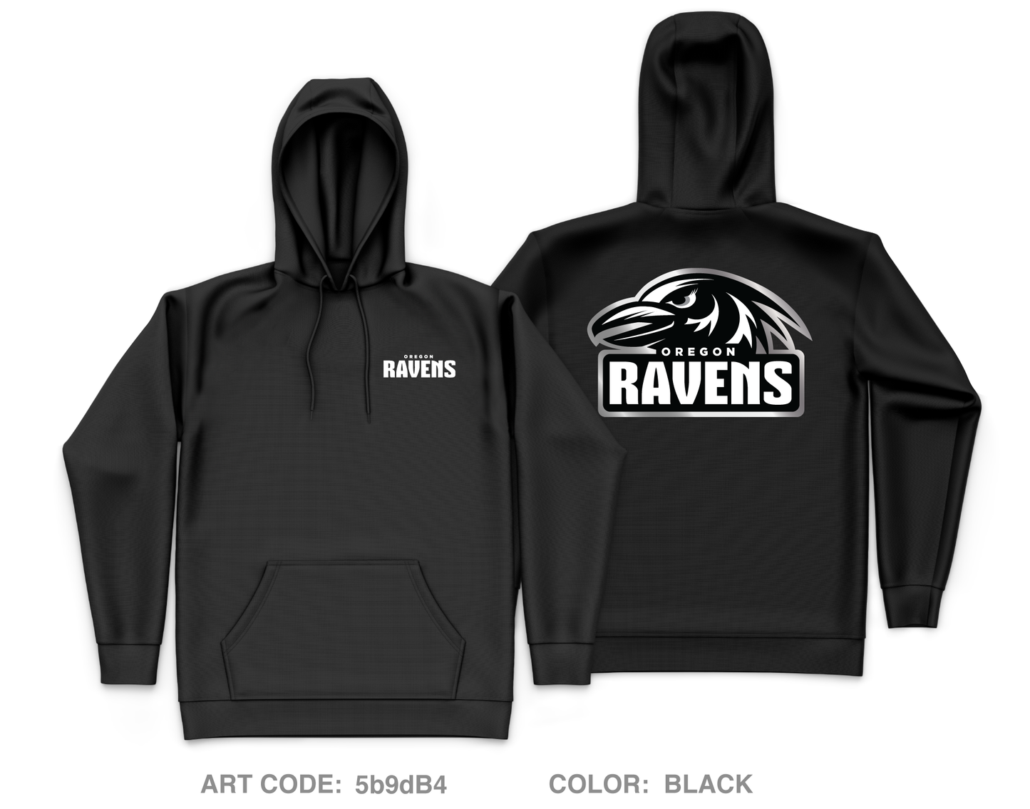 Oregon Ravens Football Fundraising Collection Core Men's Hooded Performance Sweatshirt - 5b9dB4