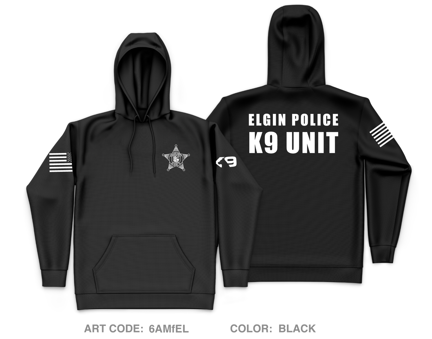 Elgin K9 Unit Core Men's Hooded Performance Sweatshirt - 6AMfEL