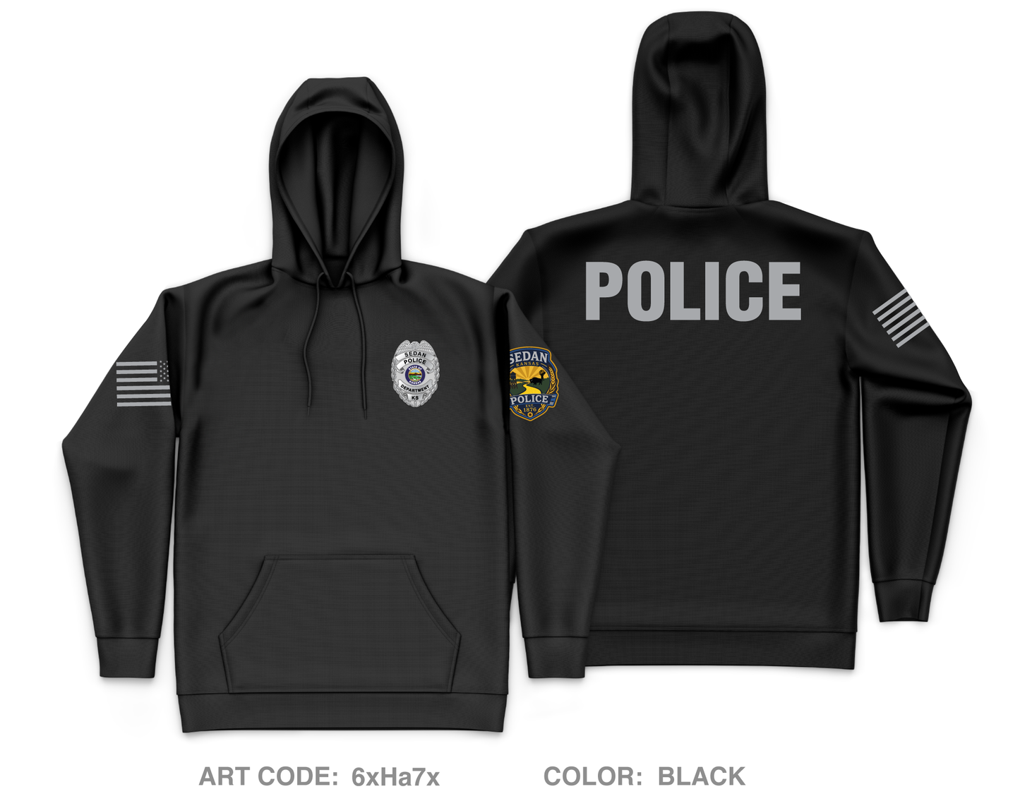 Chautauqau County Sheriffs Office/ Sedan PD Core Men's Hooded Performance Sweatshirt - 6xHa7x