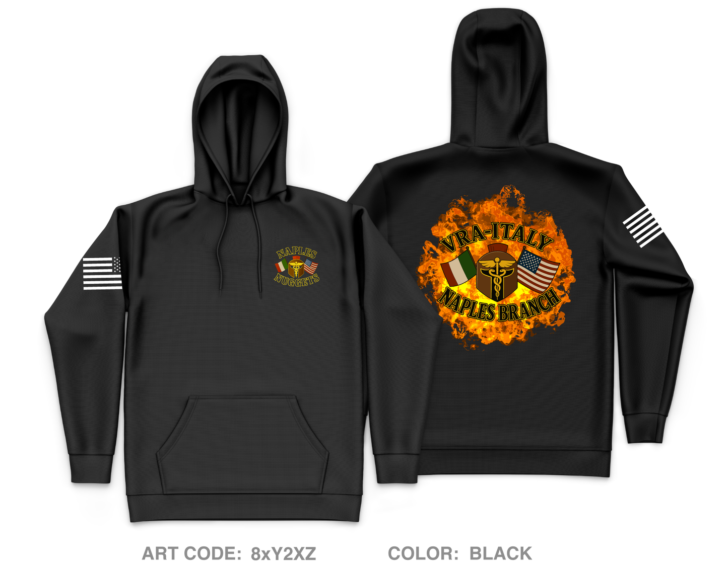 VRA-Italy Naples Branch Fundraising Collection Core Men's Hooded Performance Sweatshirt - 8xY2XZ