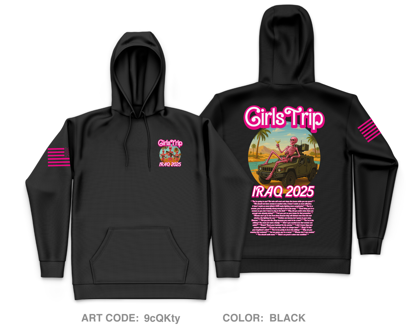 Iraq 2025 Girls Trip Core Men's Hooded Performance Sweatshirt - 9cQKty