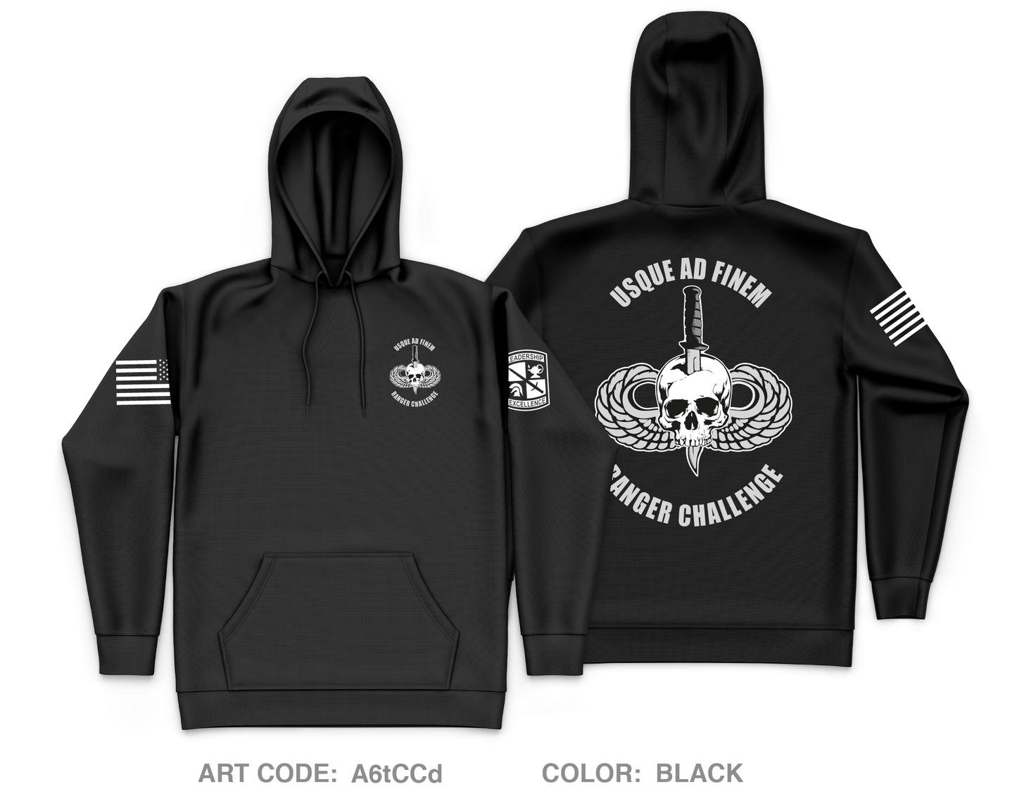 ROTC Ranger Challenge Team Core Men's Hooded Performance Sweatshirt - A6tCCd