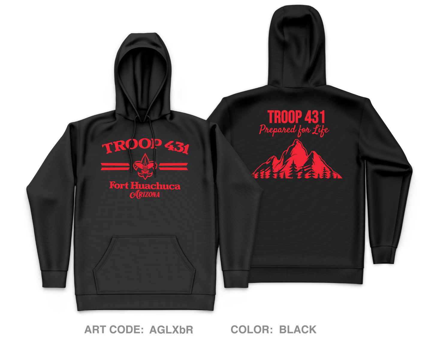 Troop 431 Core Men's Hooded Performance Sweatshirt - AGLXbR