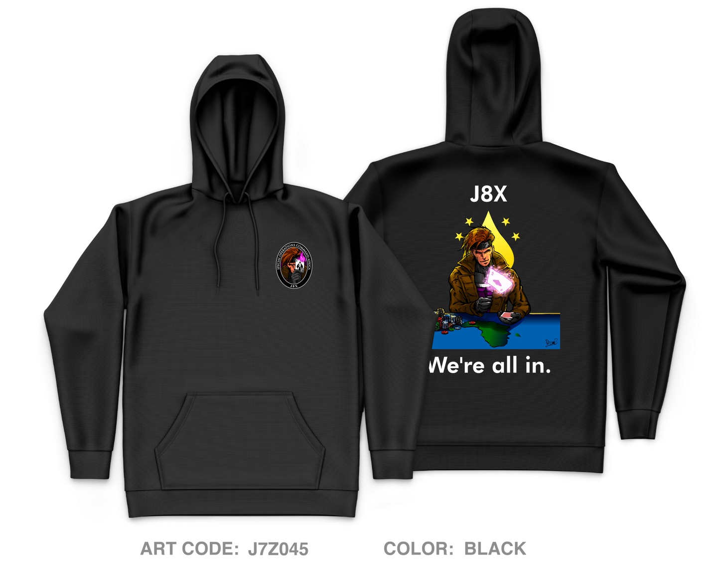 SOCAF J8X Core Men's Hooded Performance Sweatshirt - J7Z045