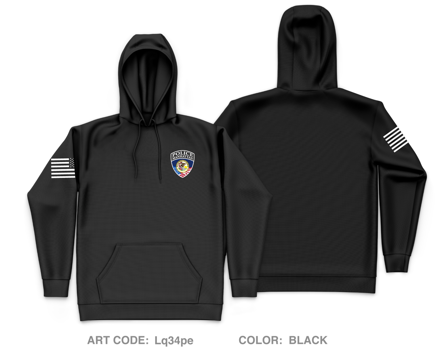 Manhattan Police Department Core Men's Hooded Performance Sweatshirt - Lq34pe