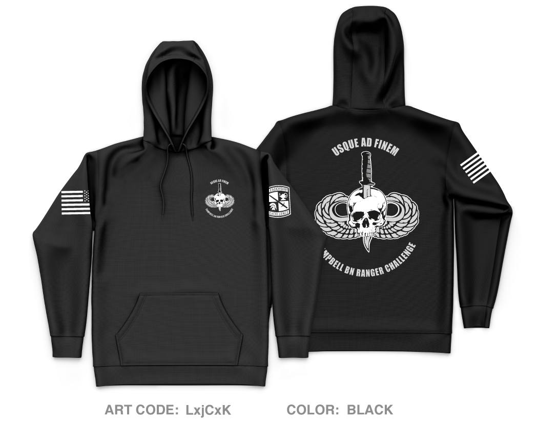 ROTC Ranger Challenge Team Core Men's Hooded Performance Sweatshirt - LxjCxK