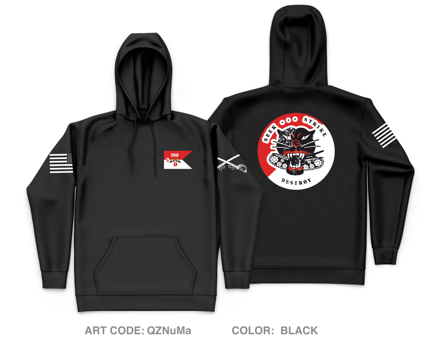 D troop 2-398th CAV OSUT Core Men's Hooded Performance Sweatshirt - QZNuMa
