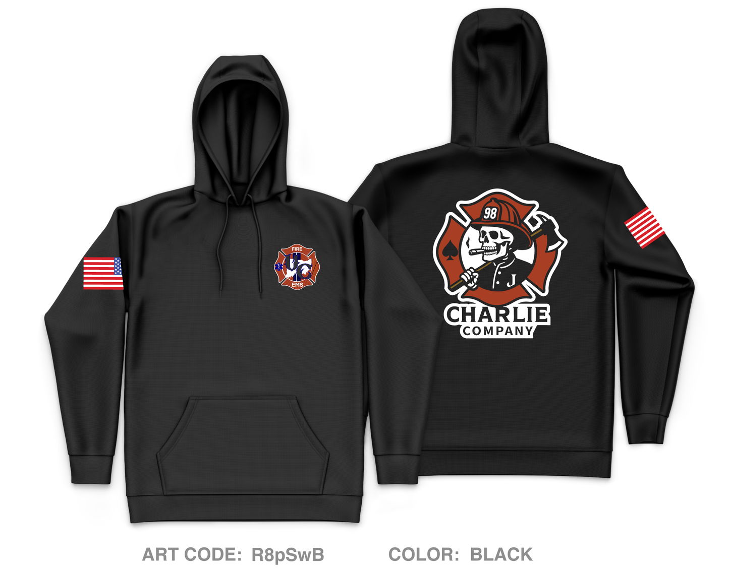 Union City Fire Core Men's Hooded Performance Sweatshirt - R8pSwB