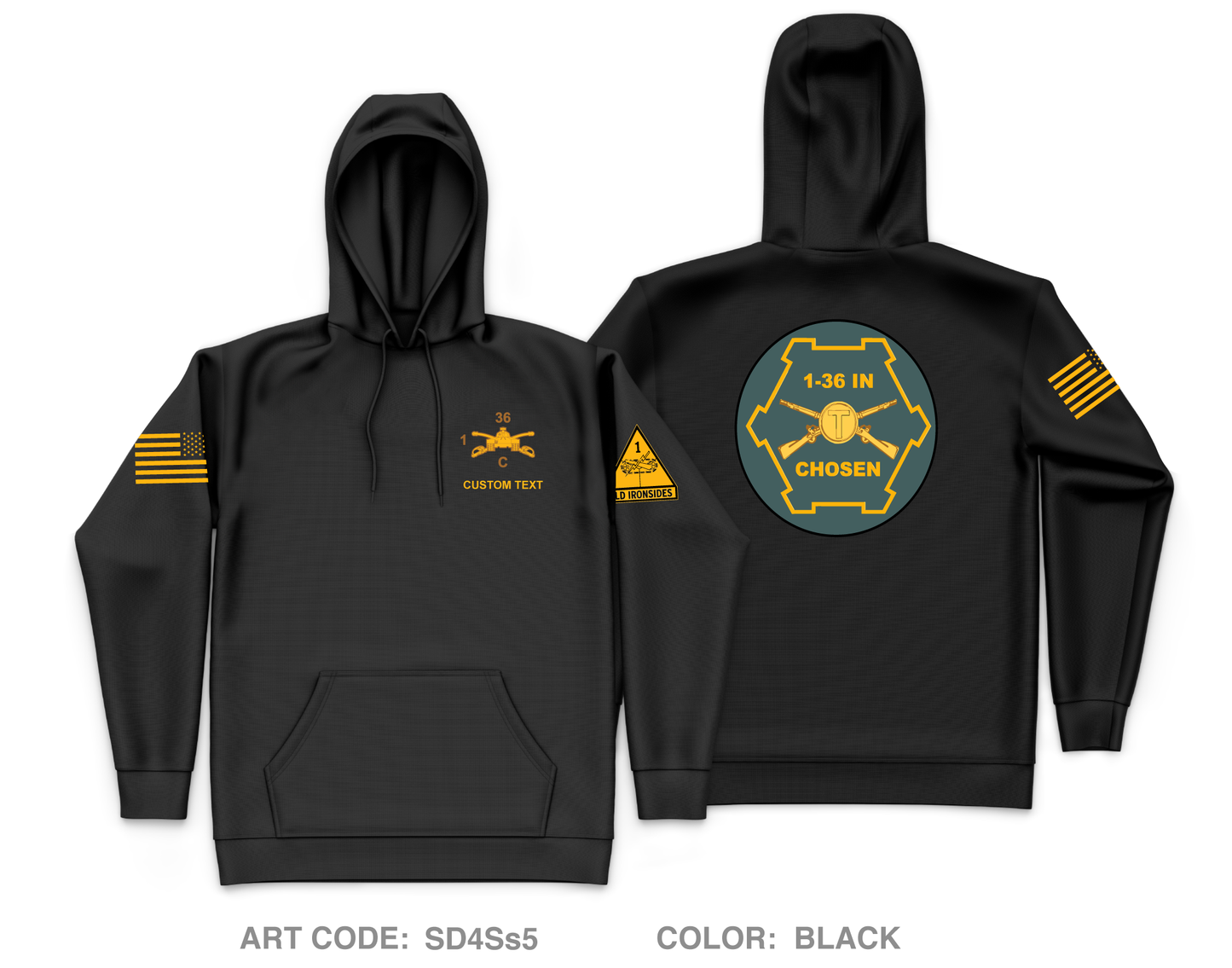 CUSTOM CHOSEN COMPANY, 1-36 IN Core Men's Hooded Performance Sweatshirt - SD4Ss5