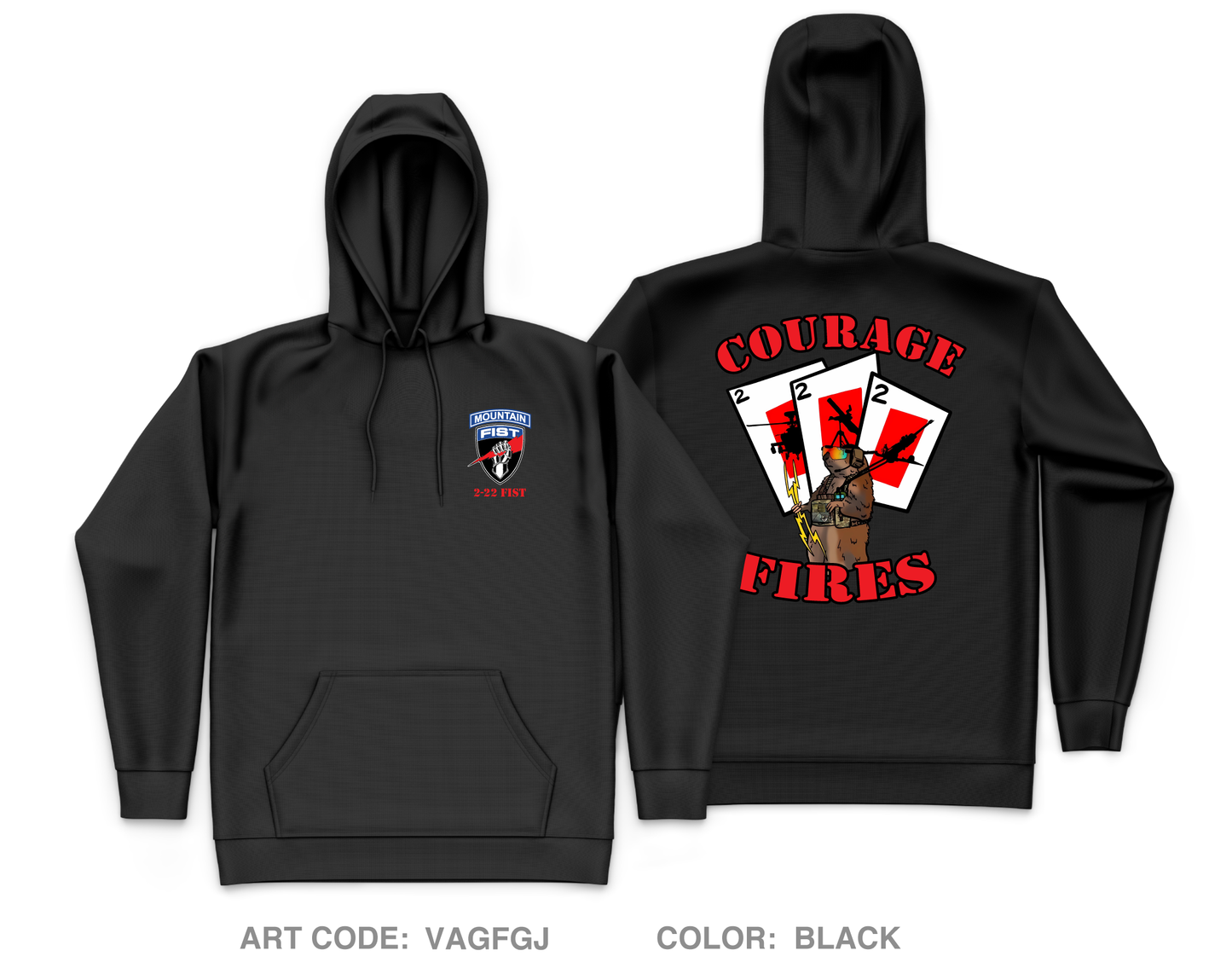 2-22 IN FIST Core Men's Hooded Performance Sweatshirt - VAGFGJ