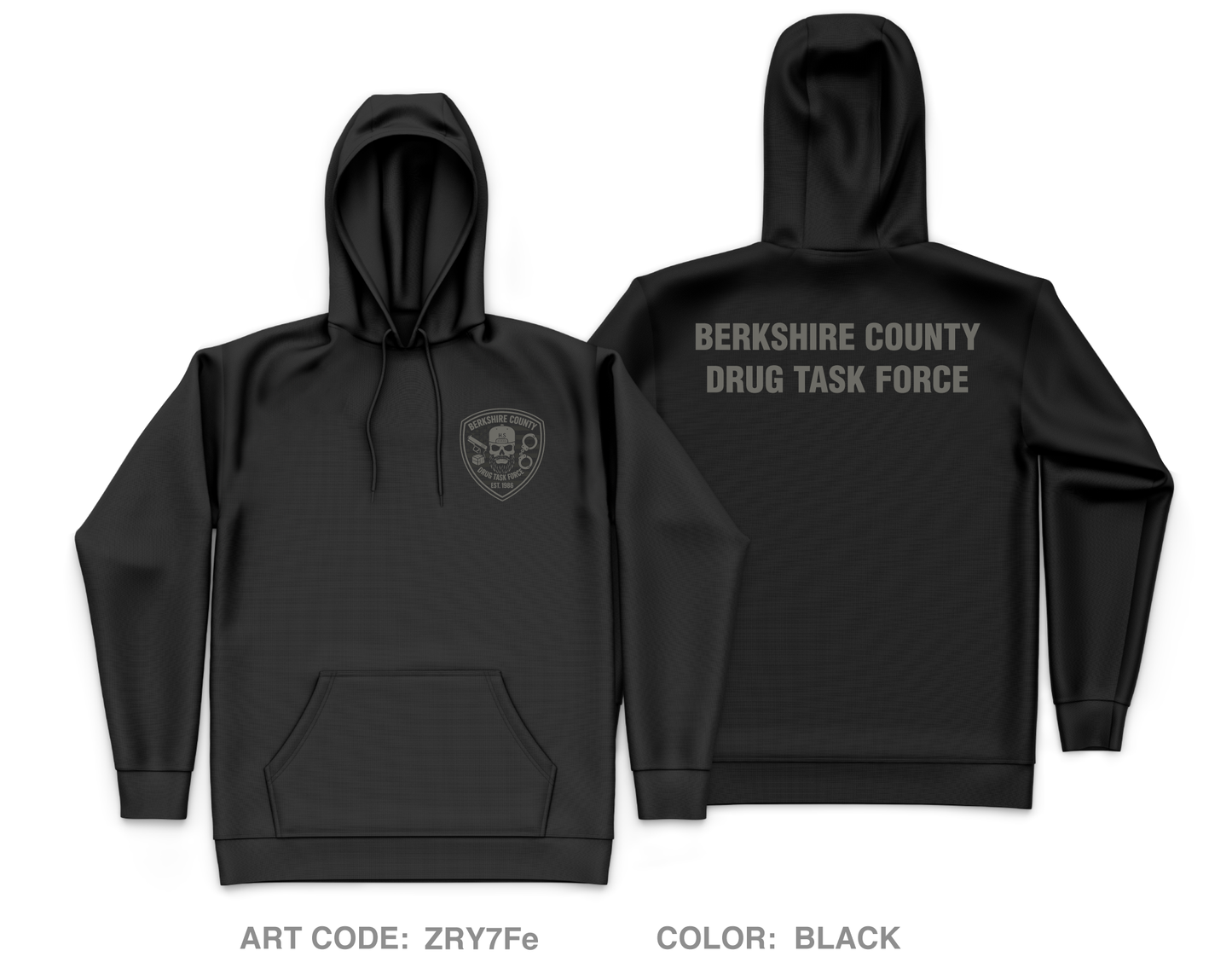 Berkshire County Drug Task Force Core Men's Hooded Performance Sweatshirt - ZRY7Fe