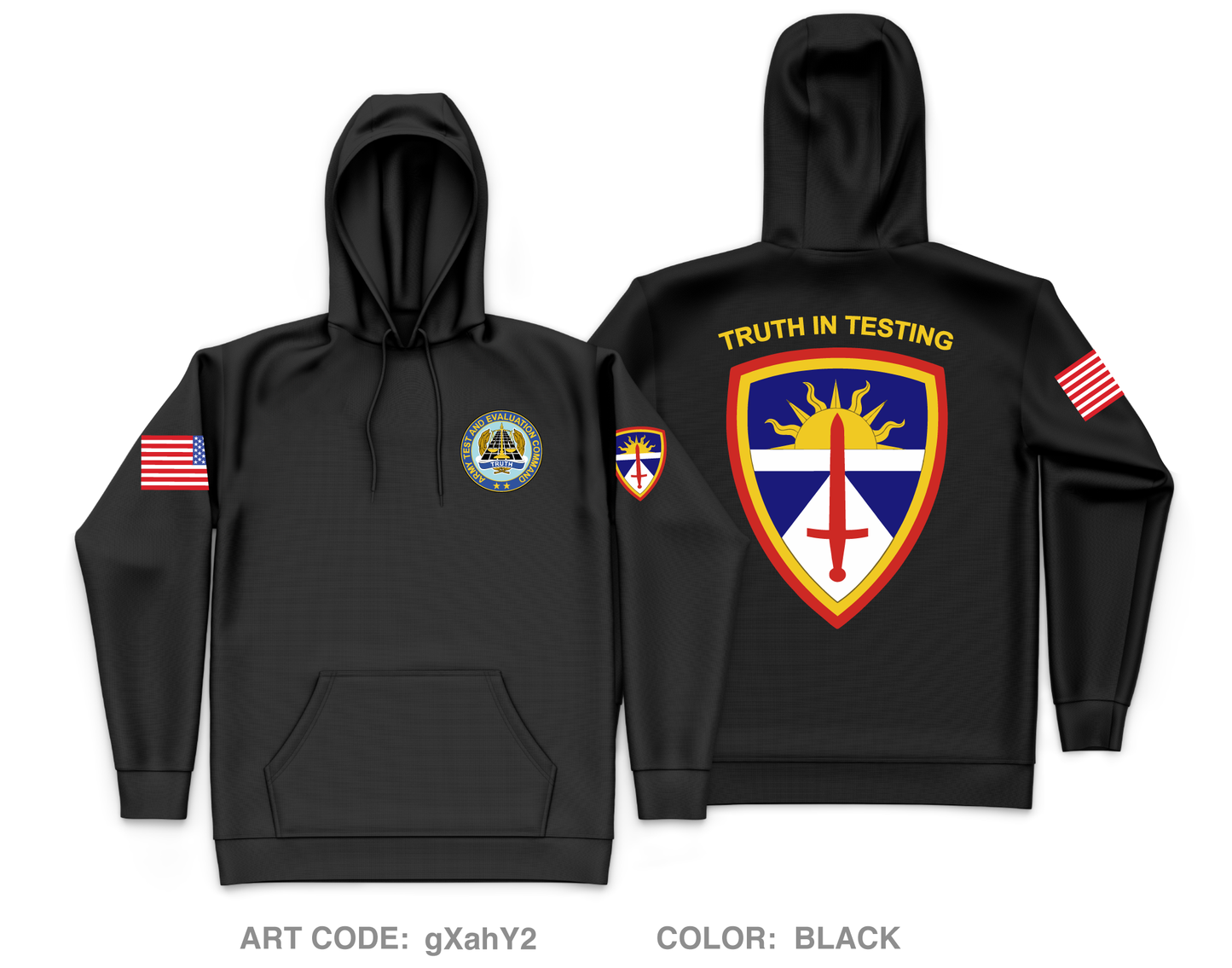 Army Test and Evaluation Command Core Men's Hooded Performance Sweatshirt - gXahY2