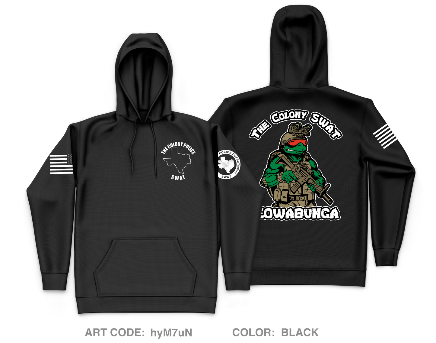 The Colony Police Department SWAT Core Men's Hooded Performance Sweatshirt - hyM7uN