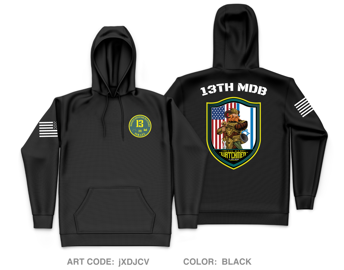 13th MDB Core Men's Hooded Performance Sweatshirt - jXDJCV